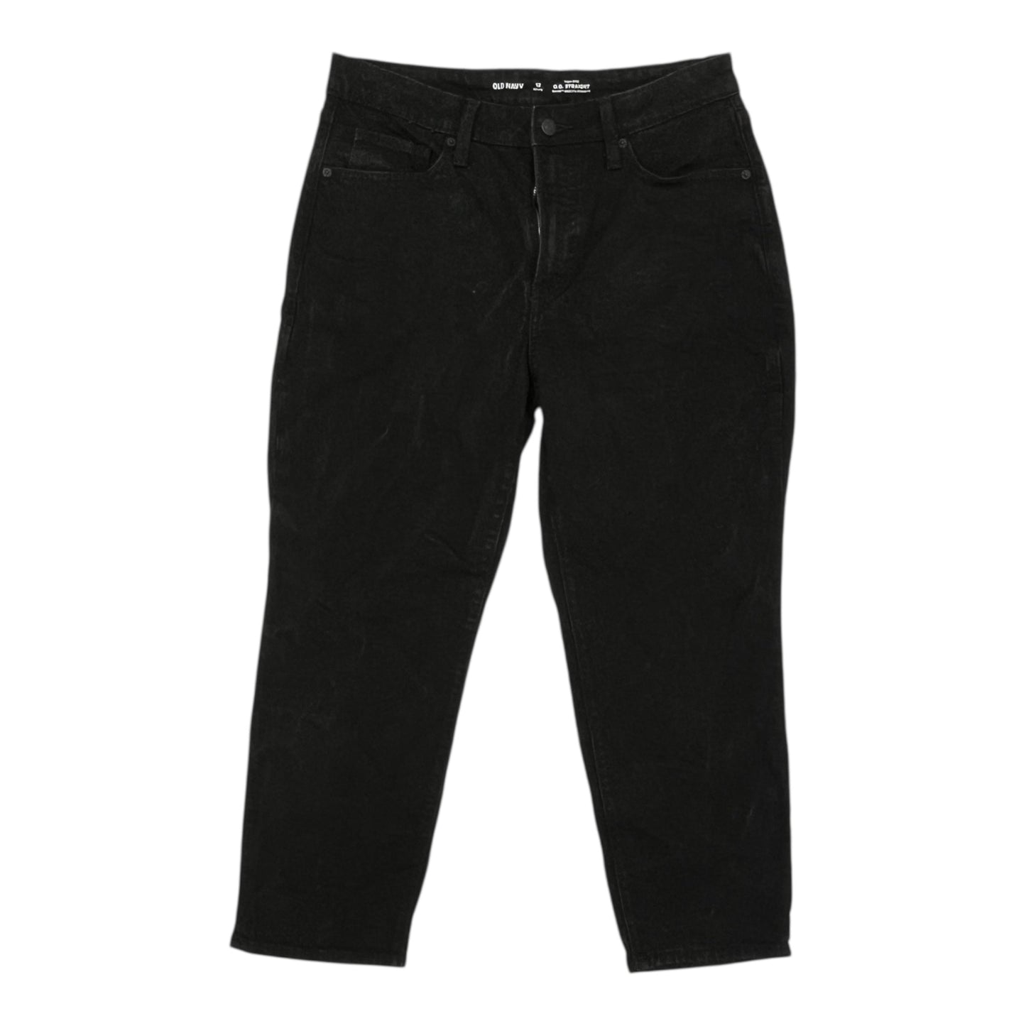 Jeans Straight By Old Navy In Black Denim, Size:12P
