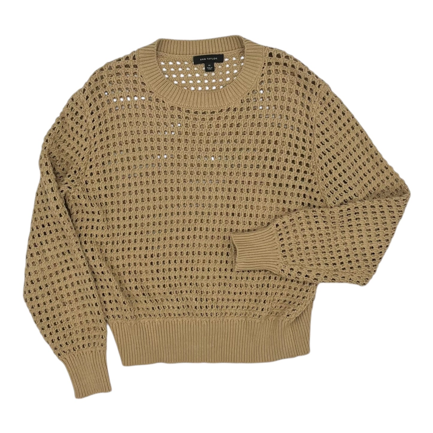 Sweater By Ann Taylor In Tan, Size:Xs