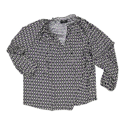 Blouse Ls By Lane Bryant In Purple, Size:1X