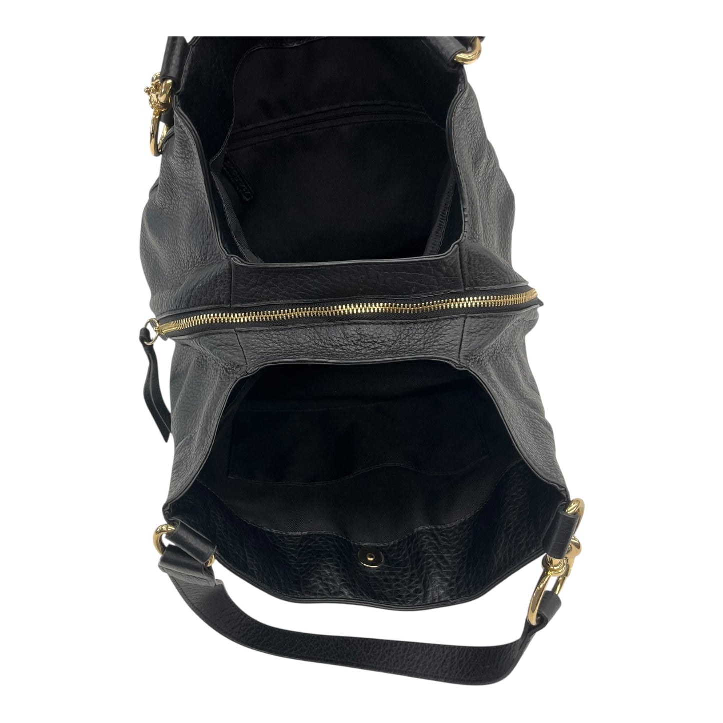 Handbag Leather By Vince Camuto In Black, Size:Medium