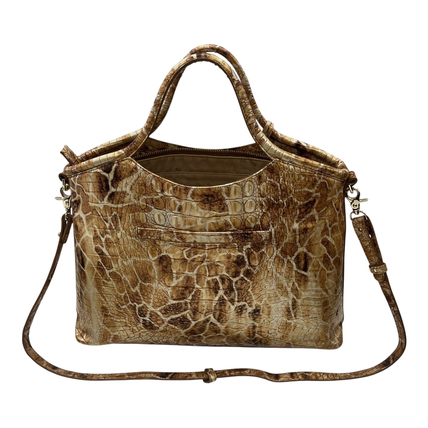 Handbag Designer By Brahmin In Tan, Size:Large