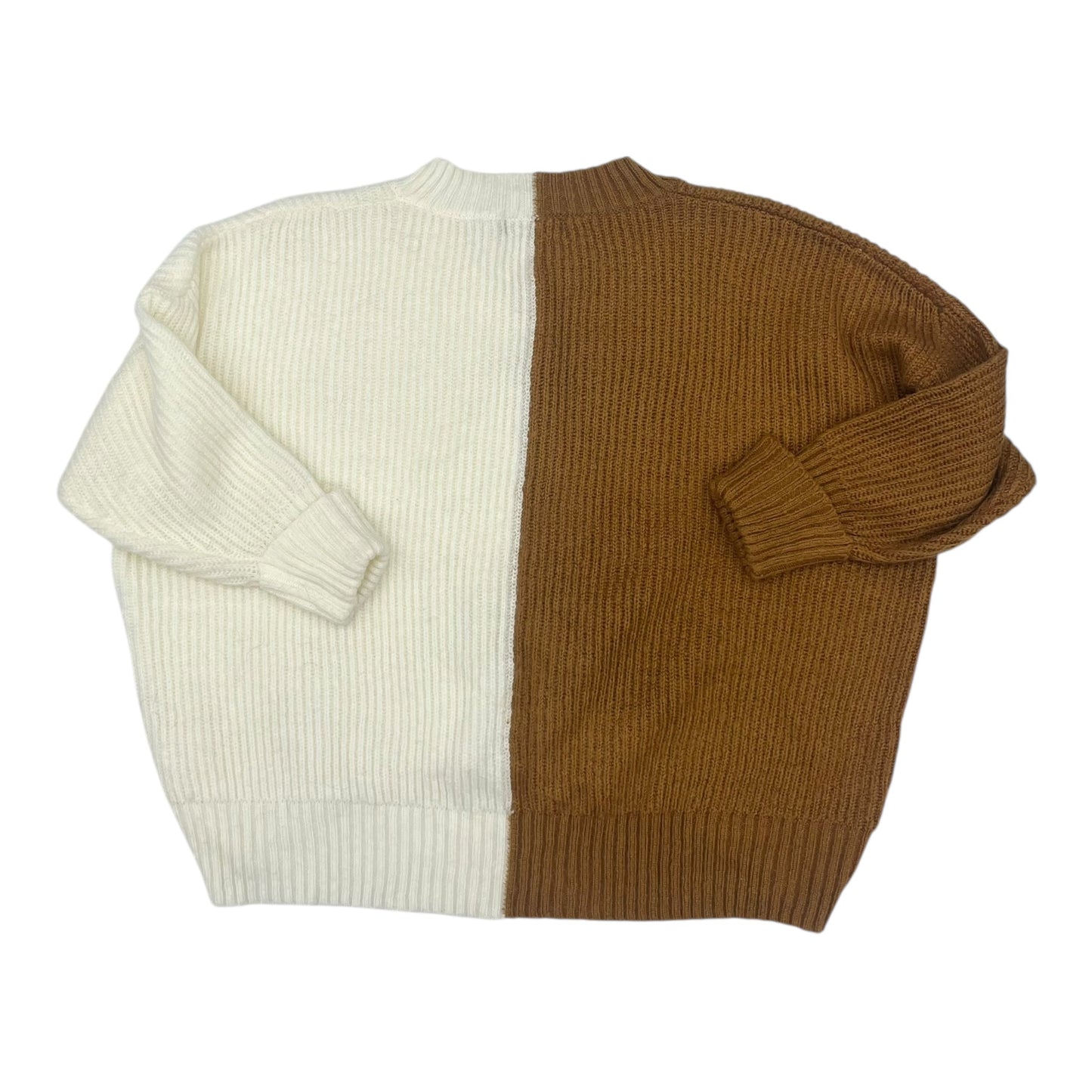 Sweater By Clothes Mentor In Brown & Cream, Size:2X