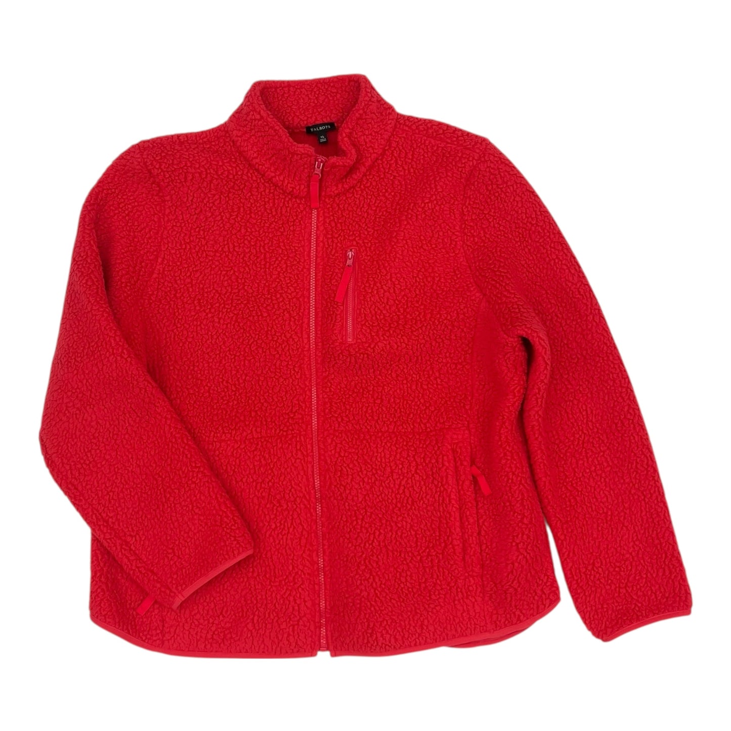Sweatshirt Collar By Talbots In Red, Size:Xl