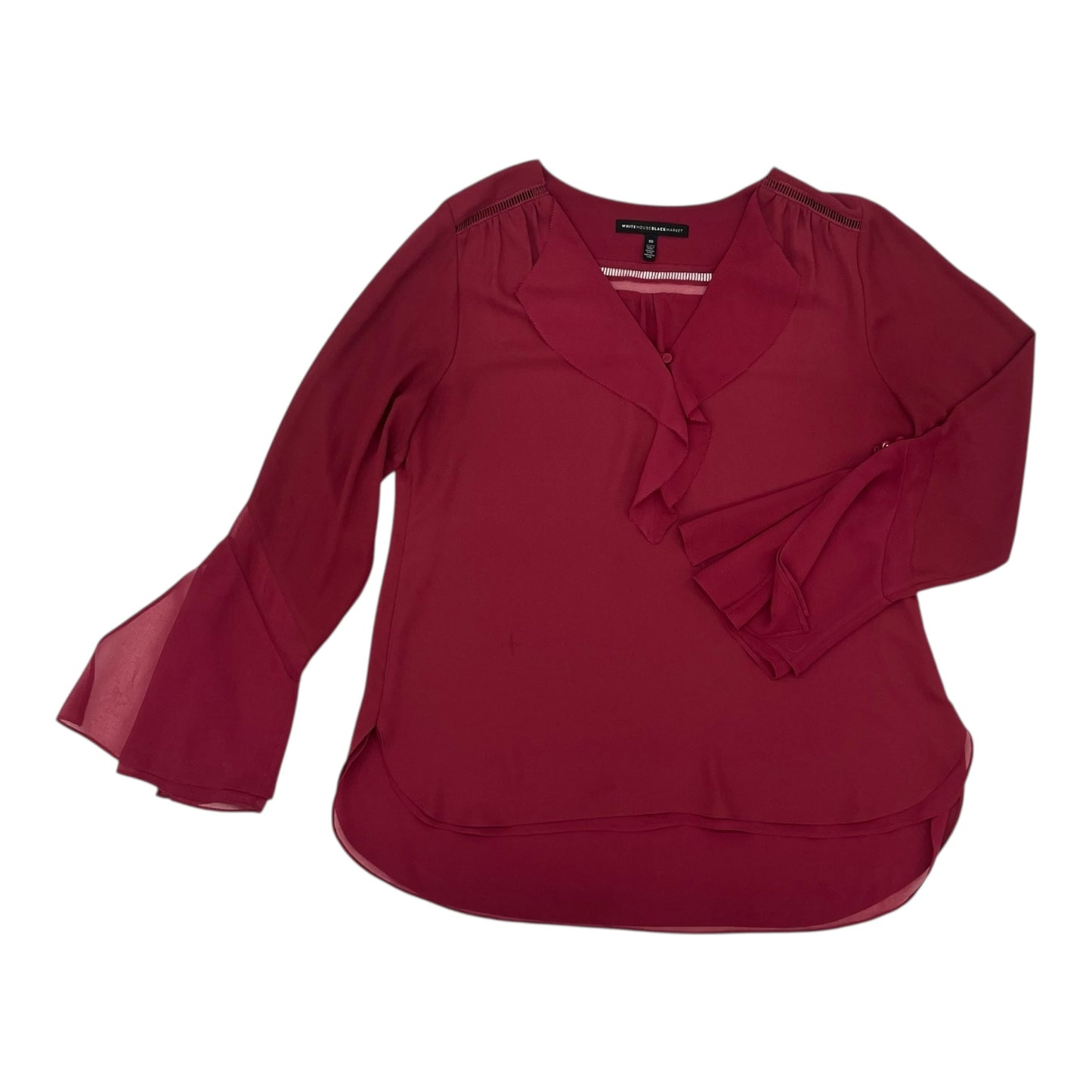 Blouse Ls By White House Black Market In Red, Size:M