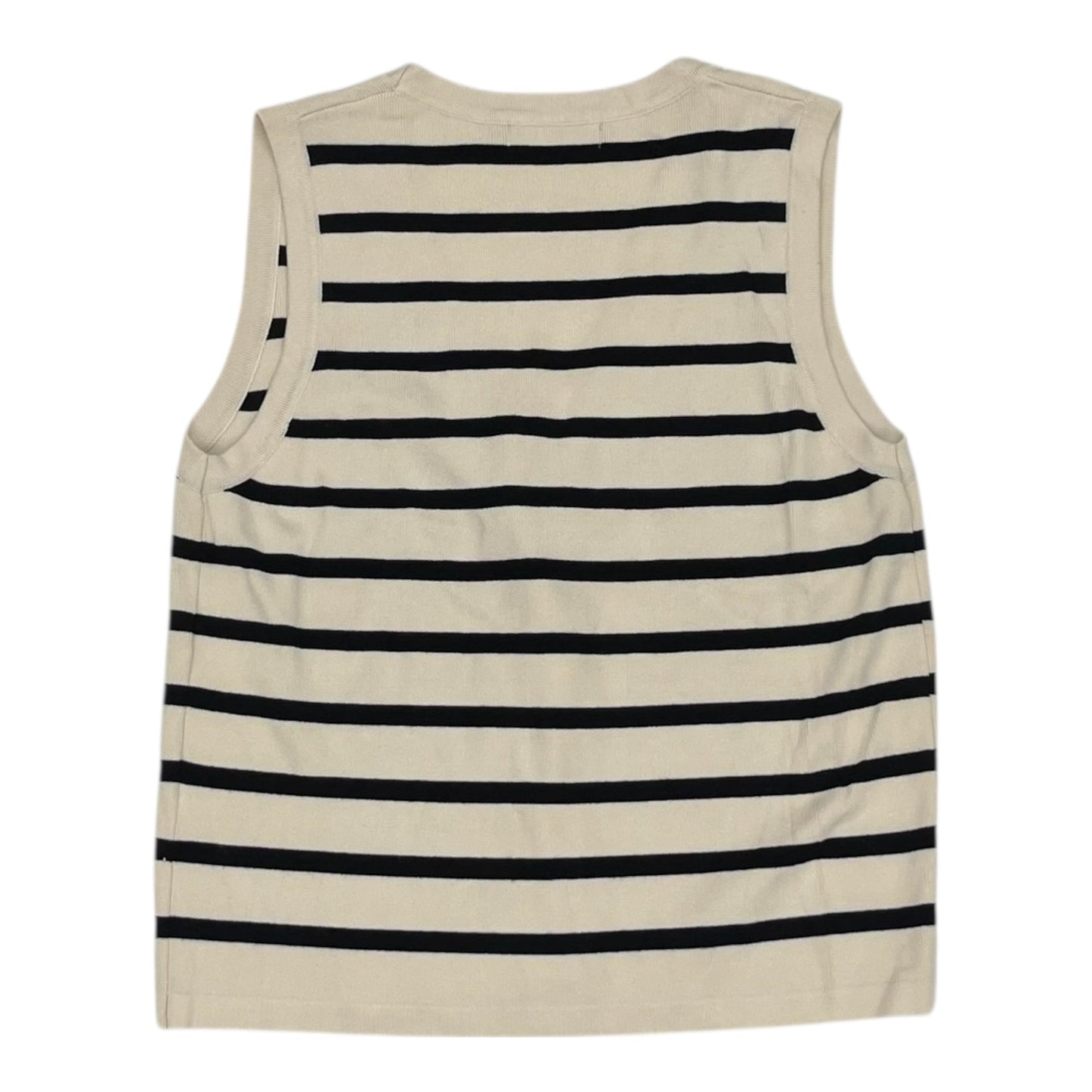 Vest Sweater By Lillusory In Black & Cream, Size:M