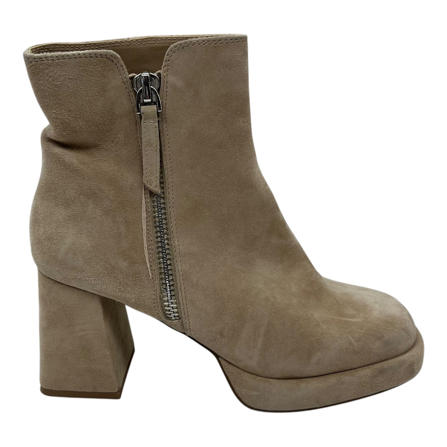 Boots Ankle Heels By Steve Madden In Tan, Size:8.5