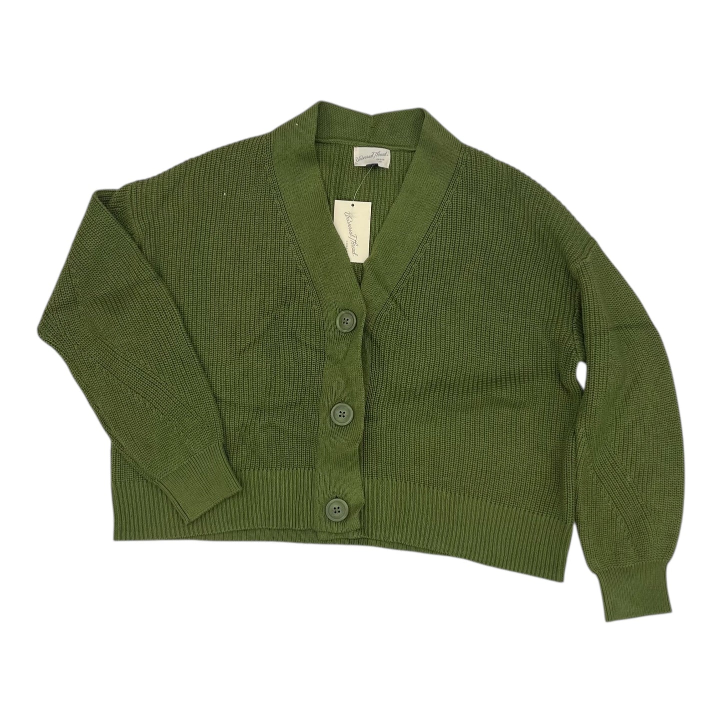 Sweater Cardigan By Universal Thread In Green, Size:Xl