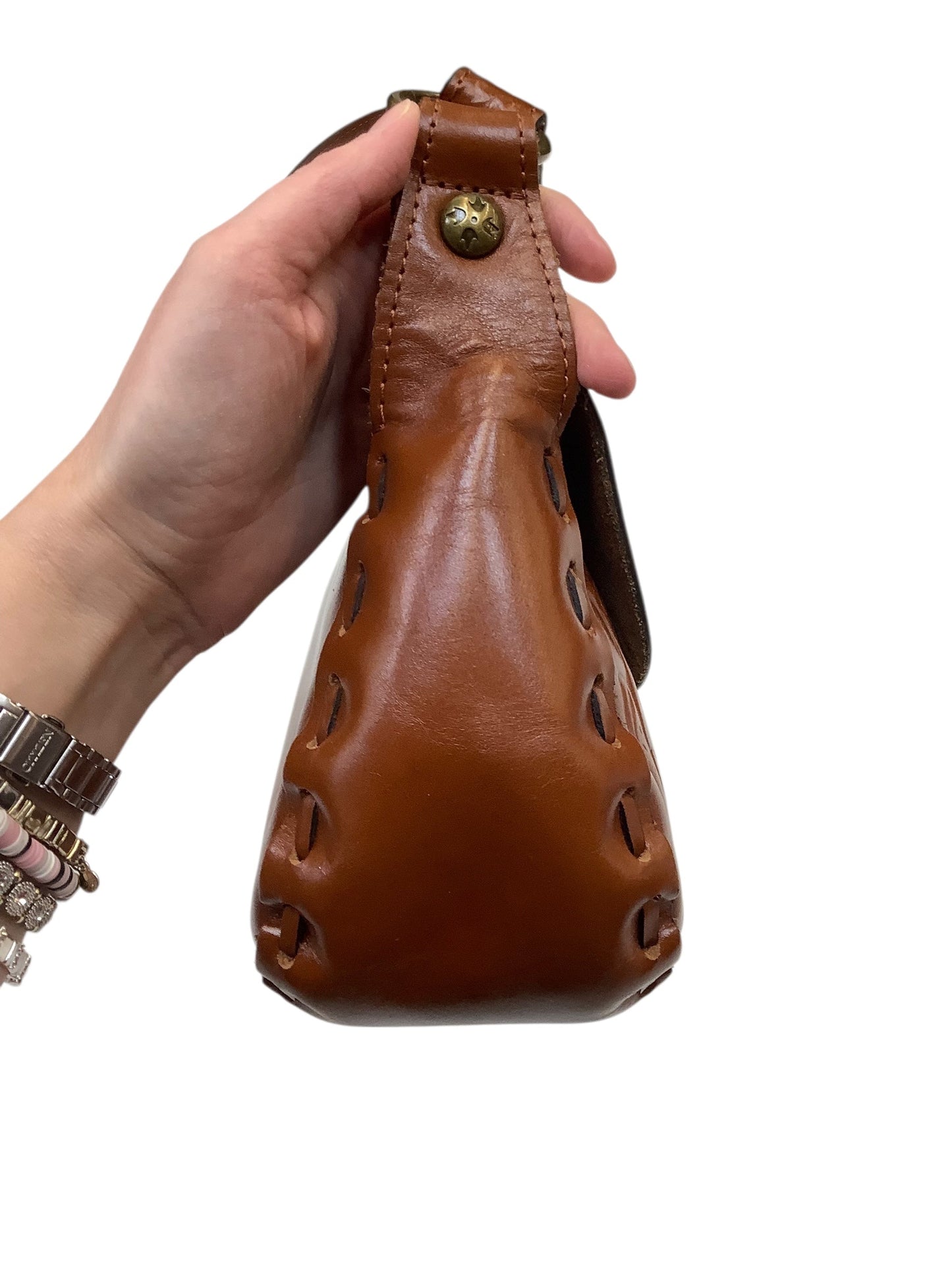 Crossbody Designer By Patricia Nash In Tan, Size:Medium