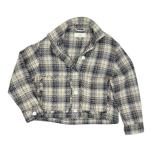 Jacket Shirt By Blanknyc In Blue & Cream, Size:S