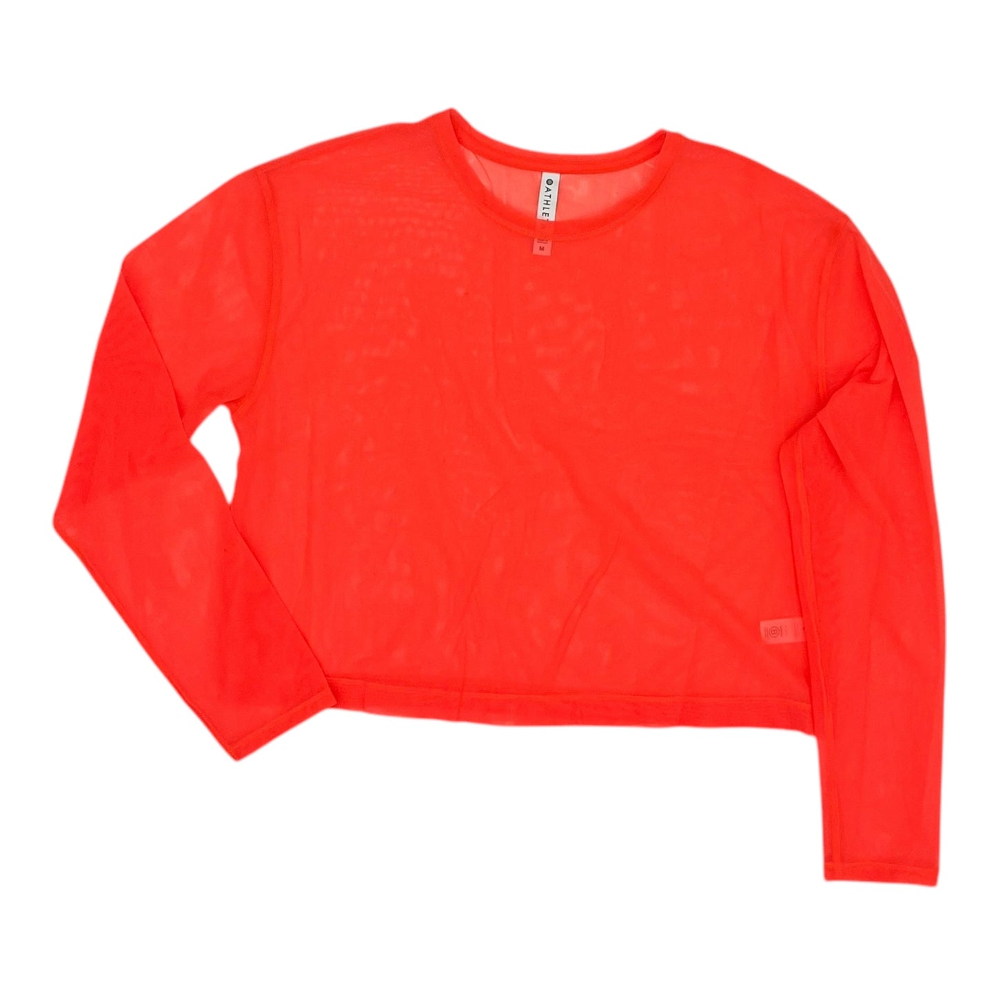 Athletic Top Ls Crewneck By Athleta In Orange, Size:M