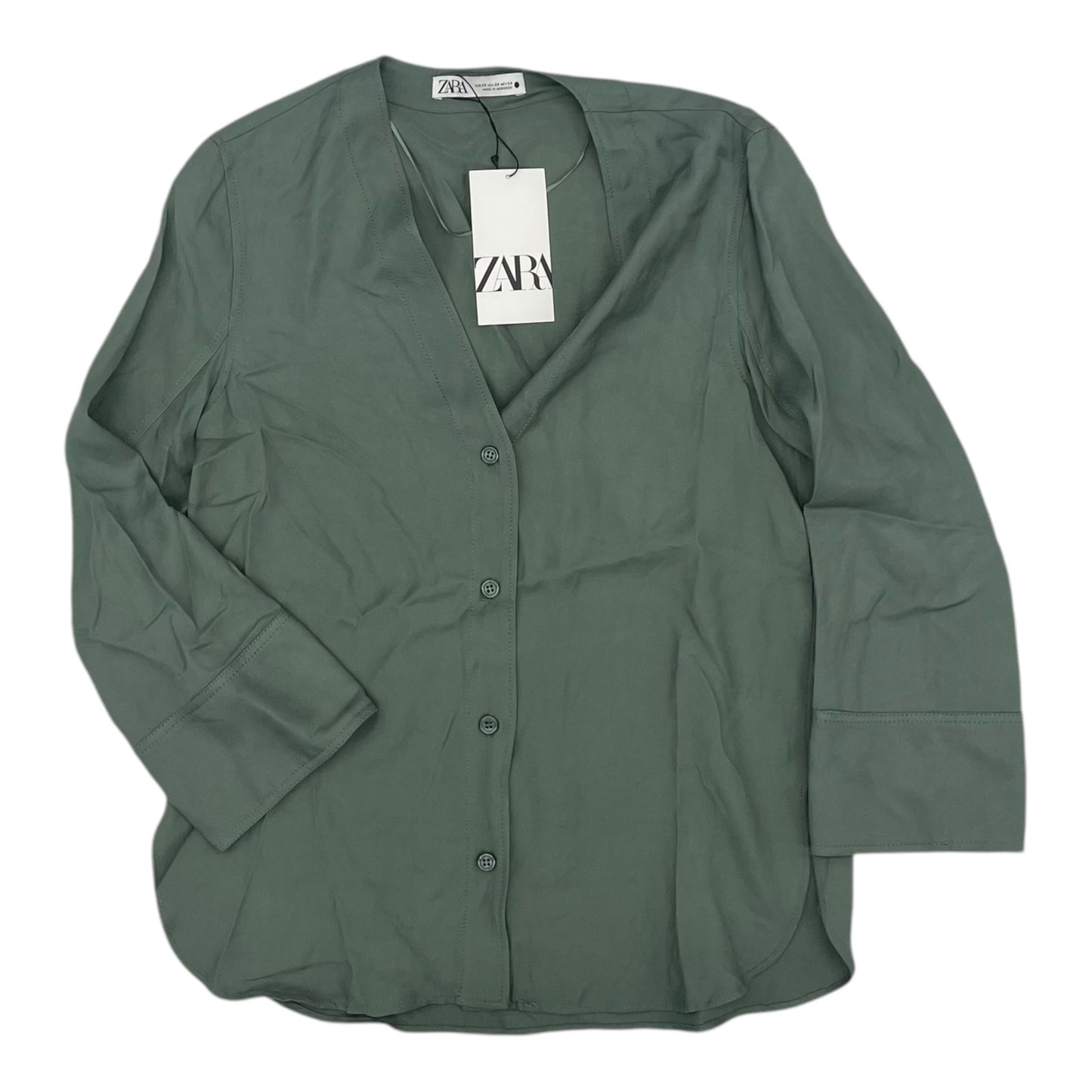 Top Ls By Zara In Green, Size:Xs