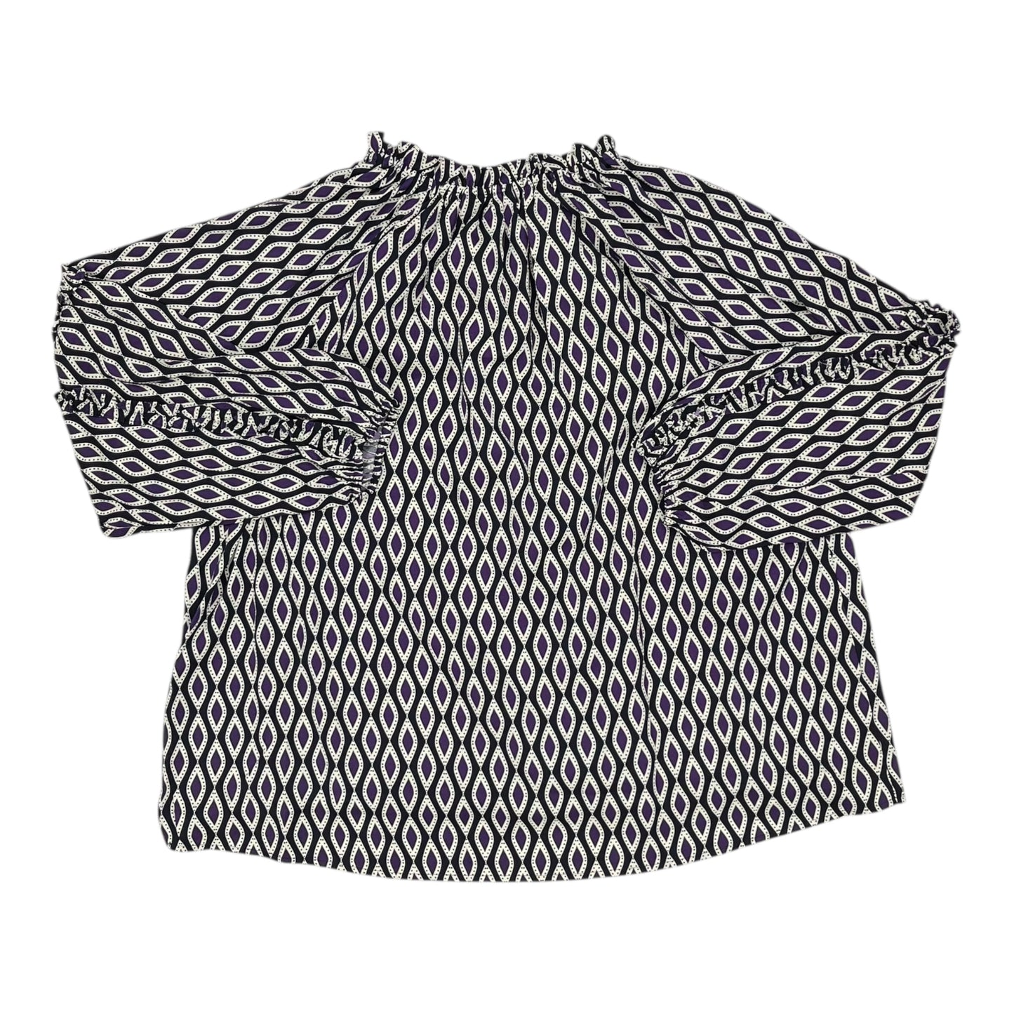 Blouse Ls By Lane Bryant In Purple, Size:1X