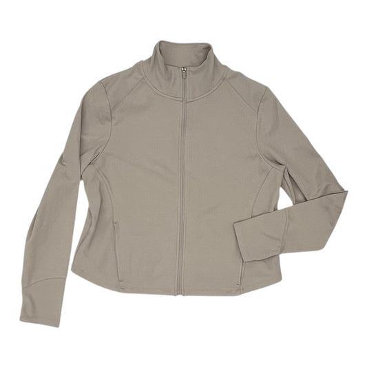 Athletic Jacket By Danskin In Tan, Size:Xl