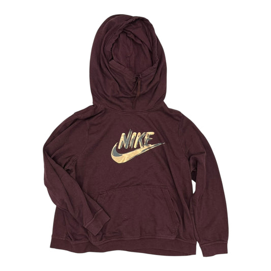 Athletic Sweatshirt Hoodie By Nike In Red, Size:1X