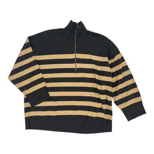 Sweatshirt Collar By Free People In Grey & Tan, Size:M