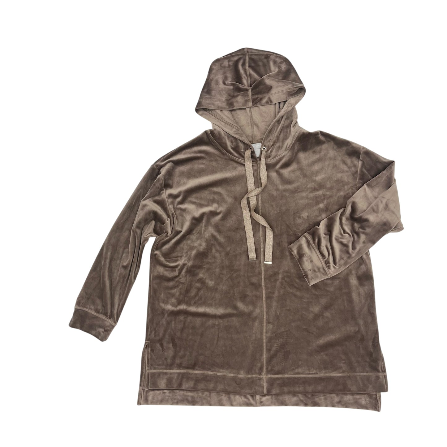 Sweatshirt Hoodie By Chicos In Brown, Size:Xl