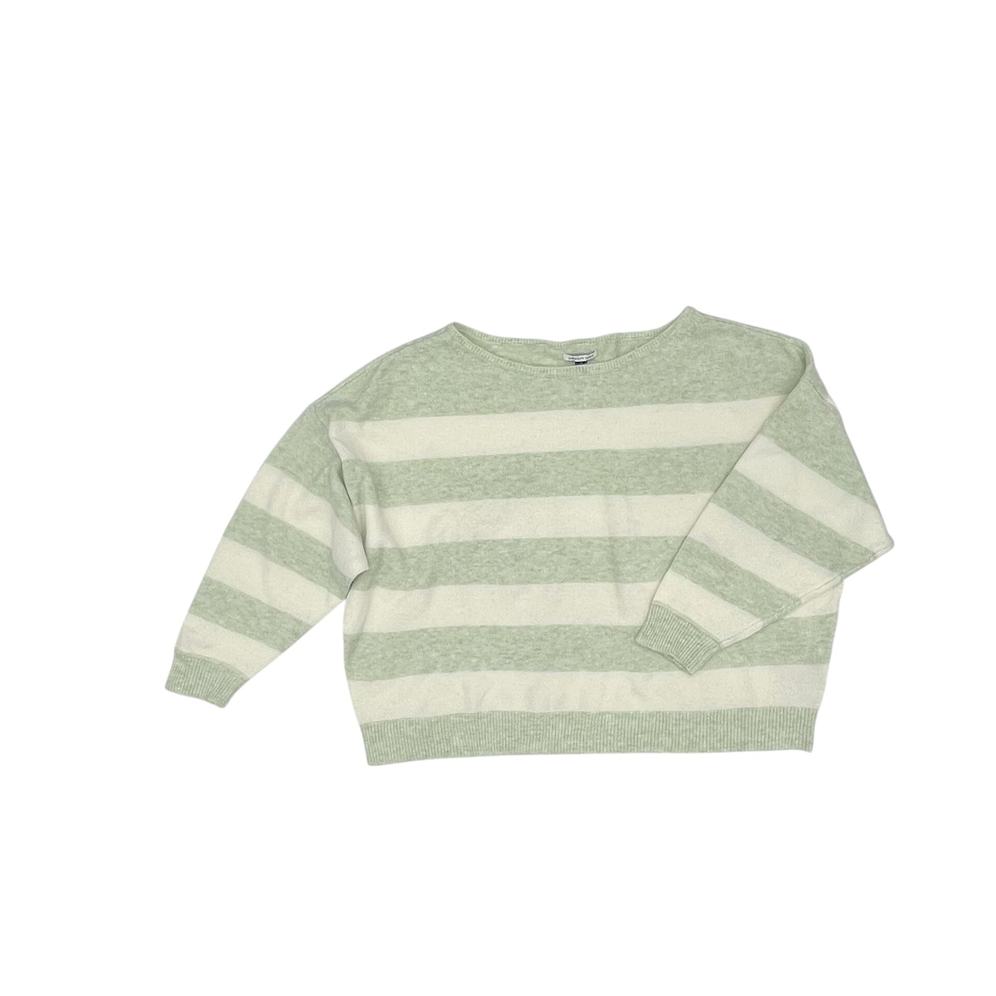Sweater By American Eagle In Cream & Green, Size:Xxl