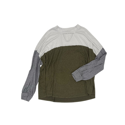 Top Ls By Maurices In Green & White, Size:4X