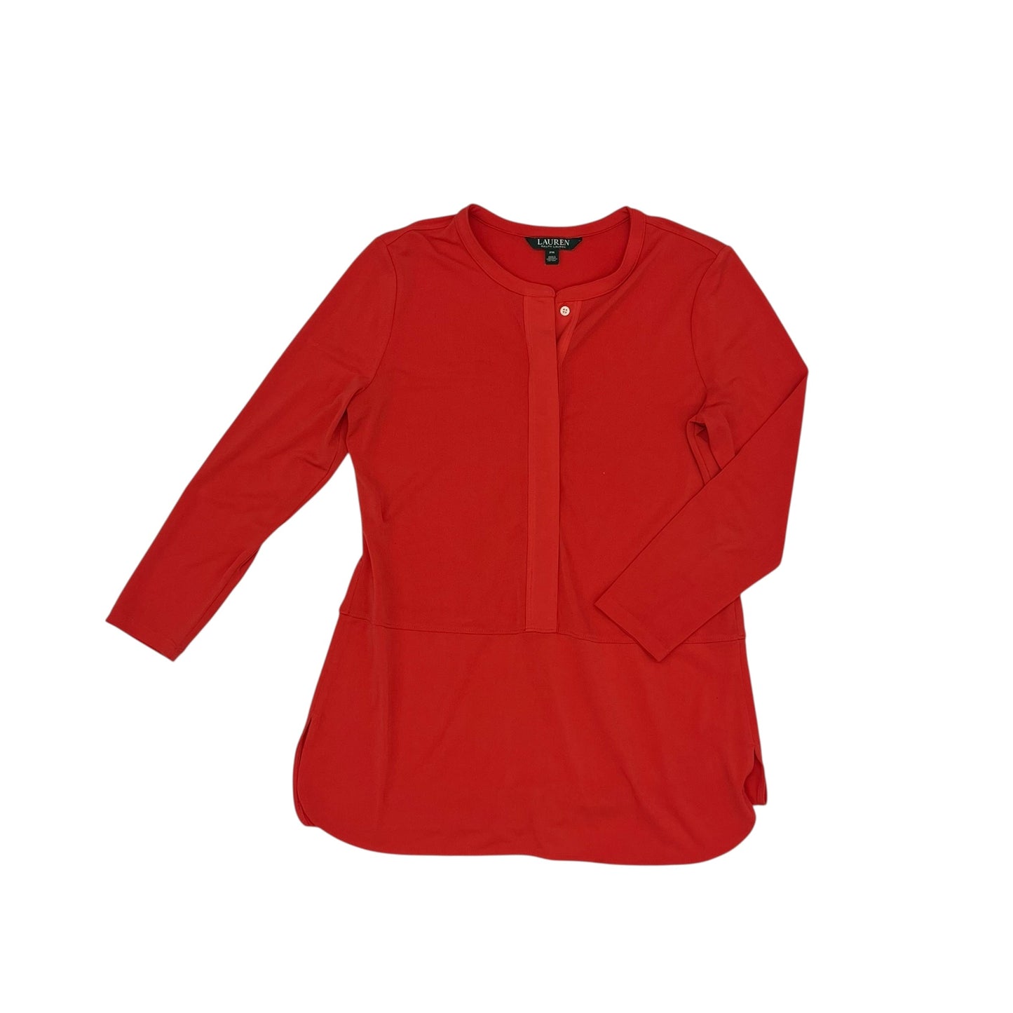 Blouse Ls By Lauren By Ralph Lauren In Red, Size:Mp