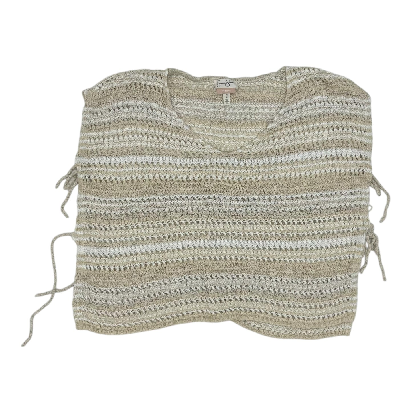 Vest Sweater By Jessica Simpson Maternity In Tan, Size:M