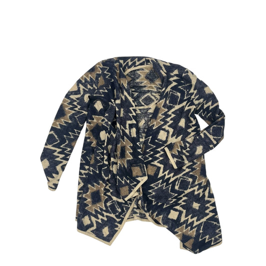 Cardigan By Lucky Brand In Blue & Cream, Size:S