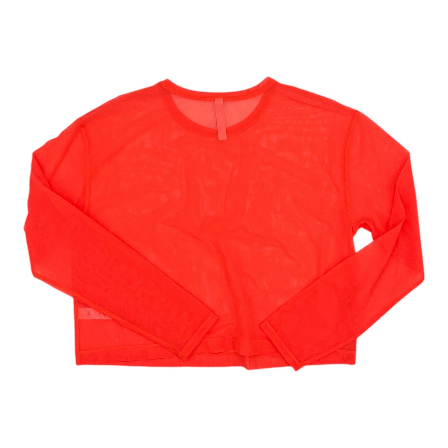 Athletic Top Ls Crewneck By Athleta In Orange, Size:M