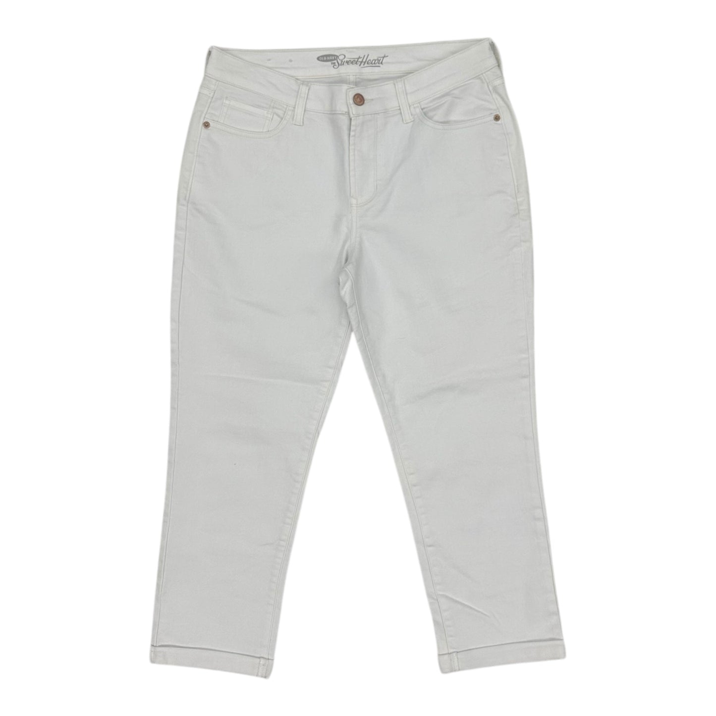 Jeans Straight By Old Navy In White Denim, Size:8