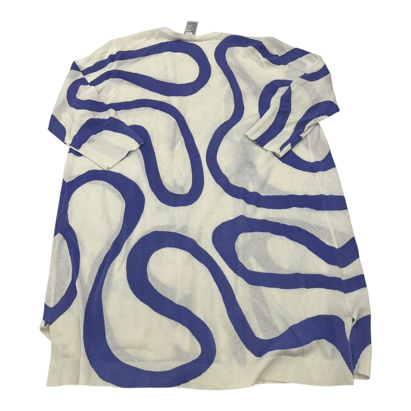 Cardigan By Chicos In Blue & White, Size:L
