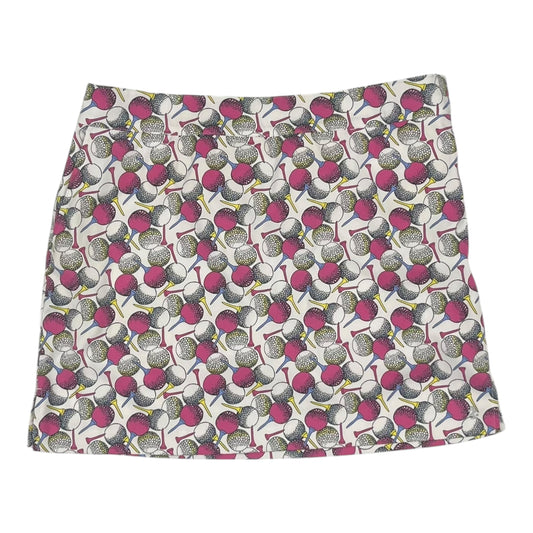 Athletic Skort By Izod In Pink & White, Size:12
