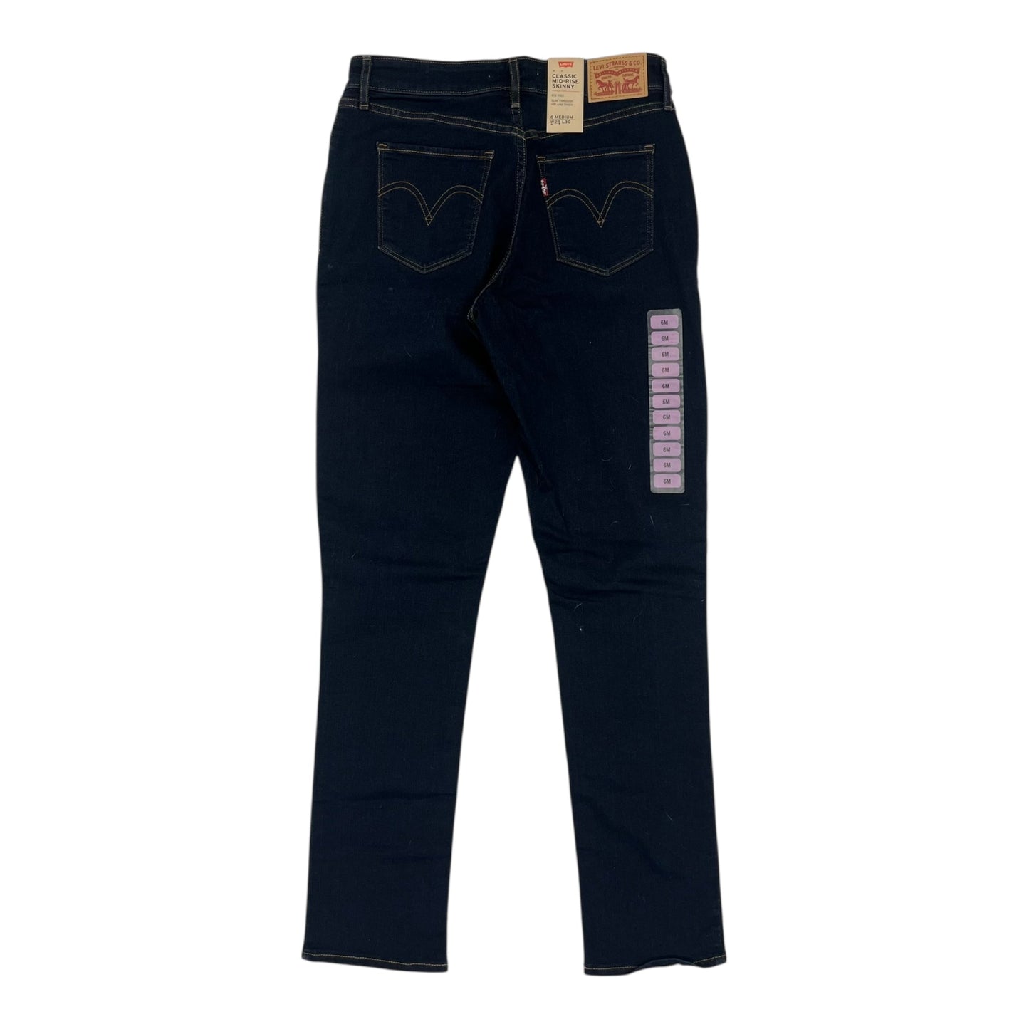 Jeans Skinny By Levis In Blue Denim, Size:6
