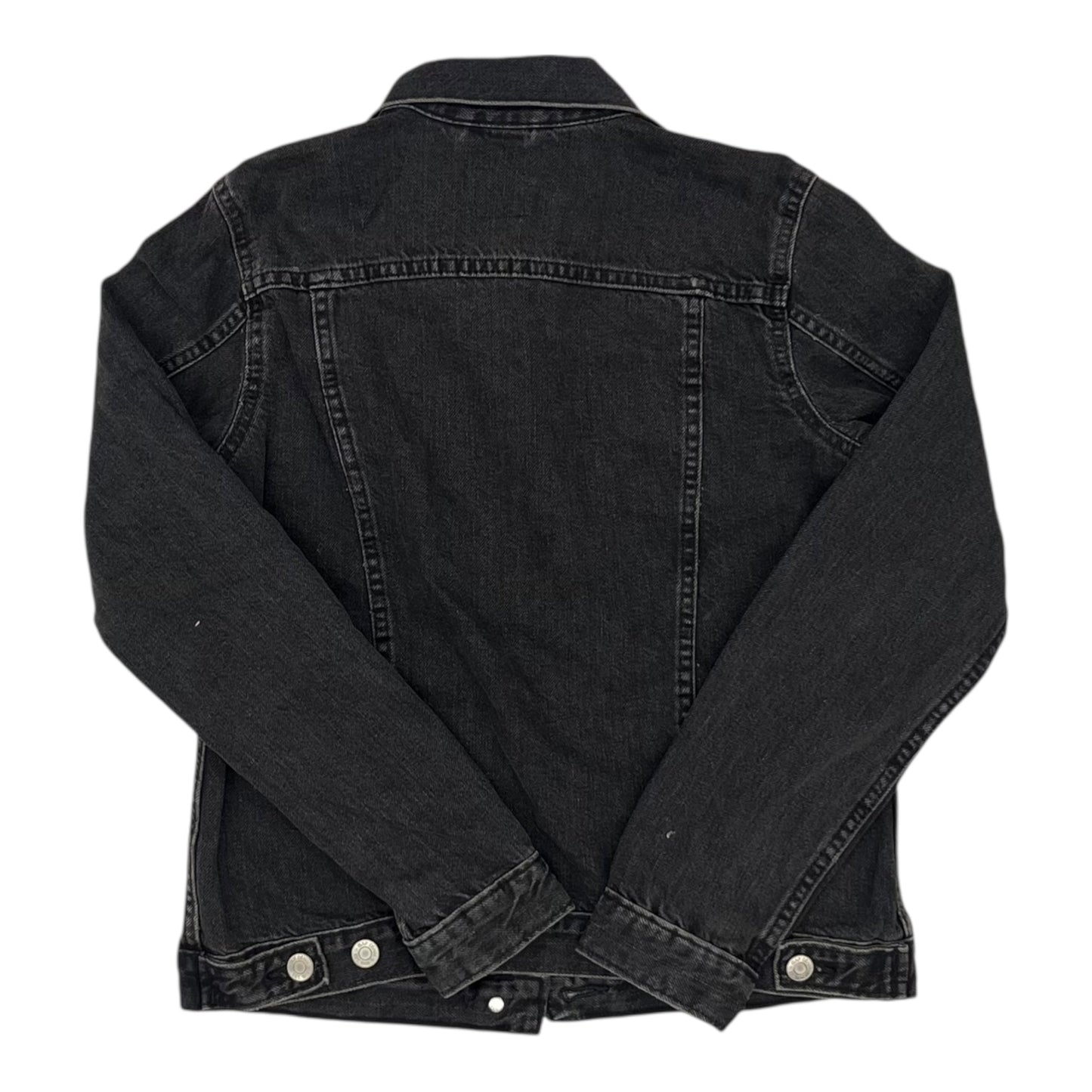 Jacket Denim By Gap In Black Denim, Size:Xs