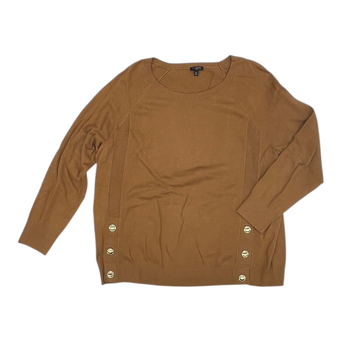 Sweater By Talbots In Tan, Size:2X