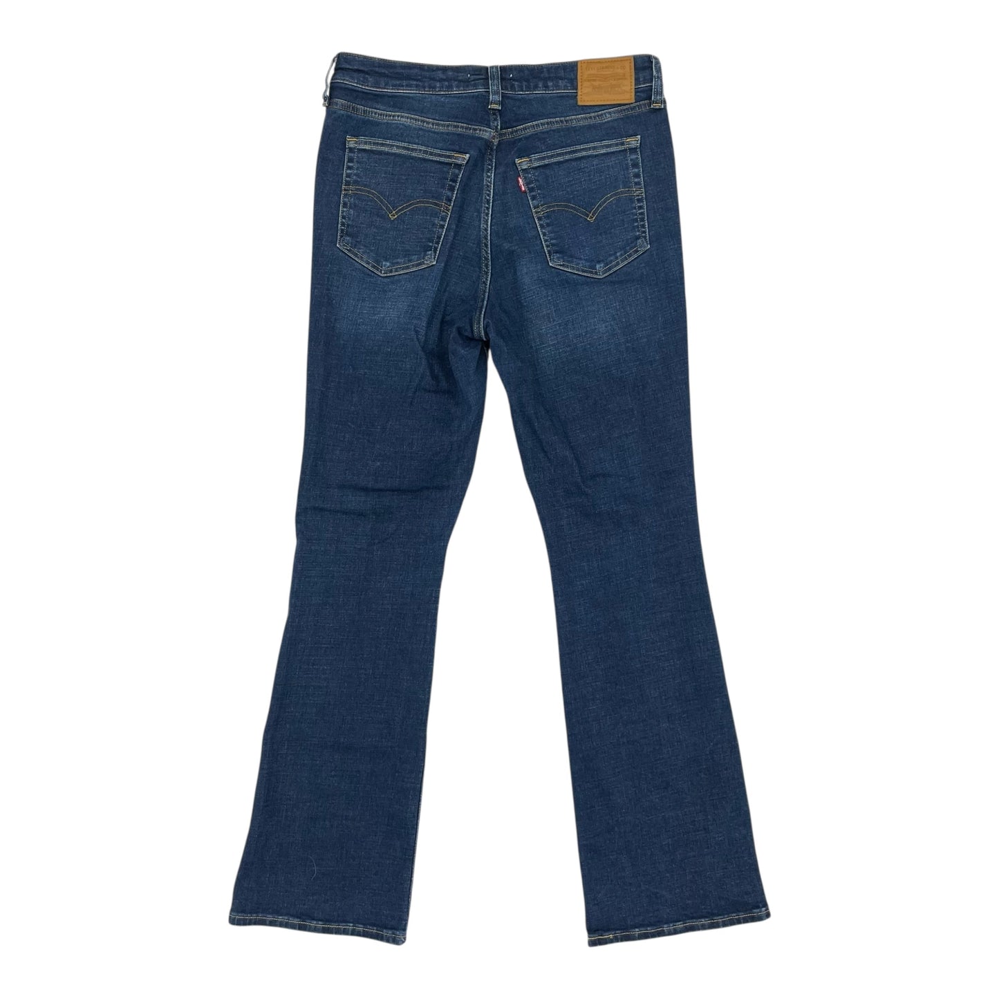Jeans Boot Cut By Levis In Blue Denim, Size:12
