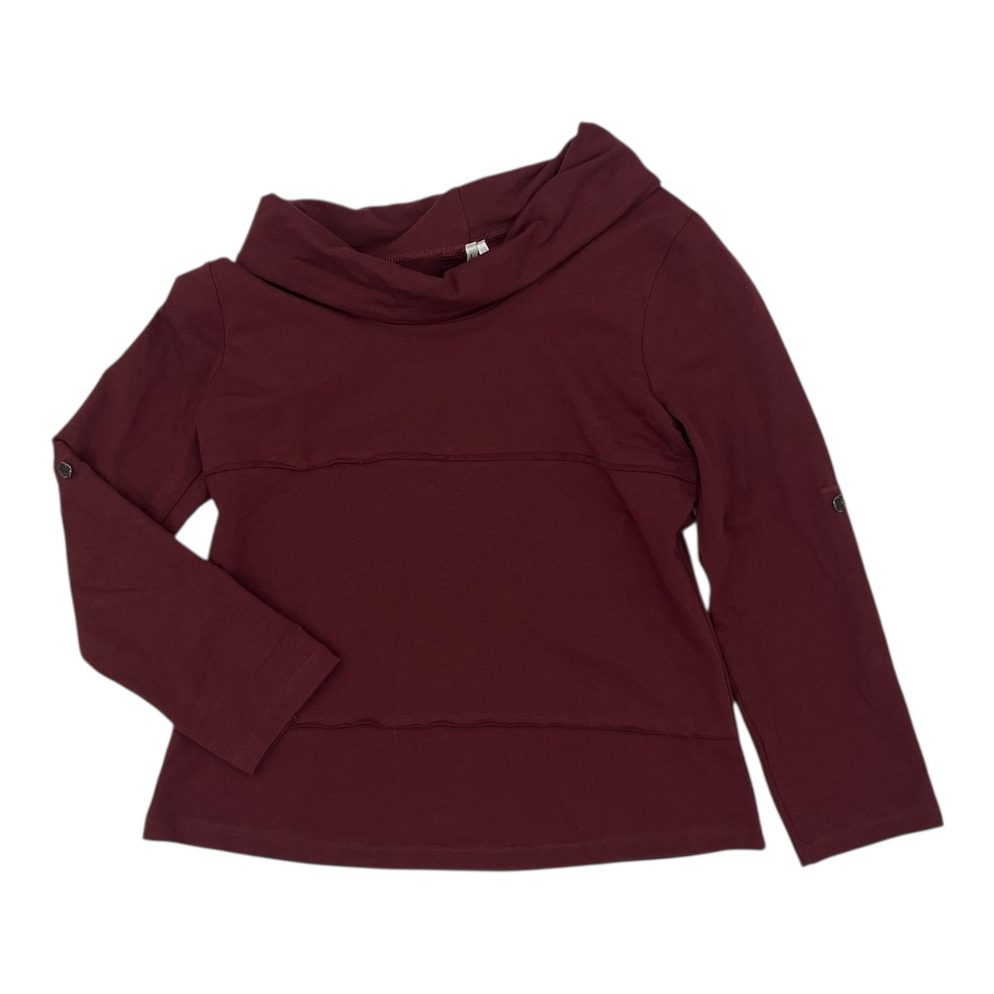 Top Ls By Lulu B In Maroon, Size:Xs