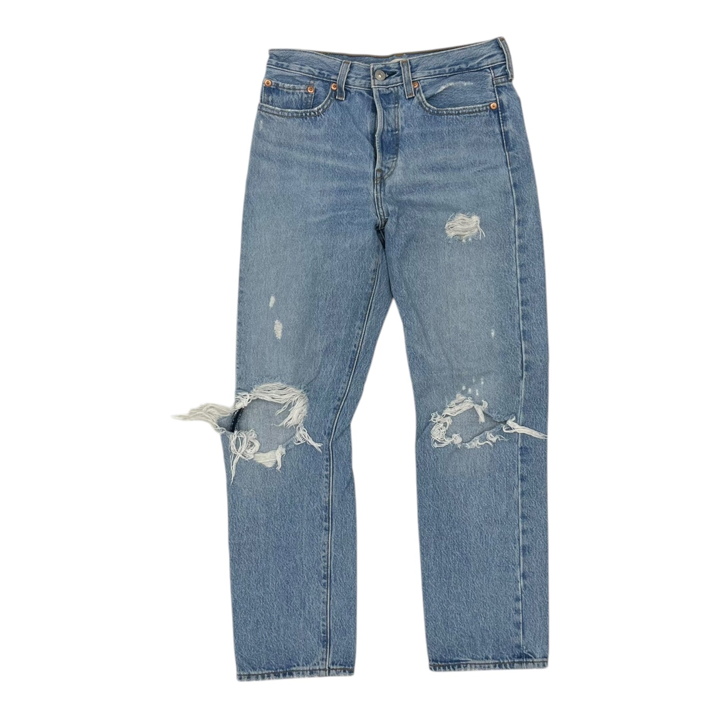 Jeans Straight By Levis In Blue Denim, Size:4