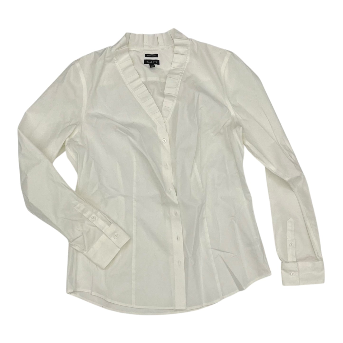 Blouse Ls By Talbots In White, Size:S