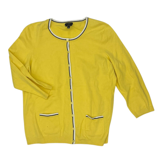 Cardigan By Talbots In Yellow, Size:Lp