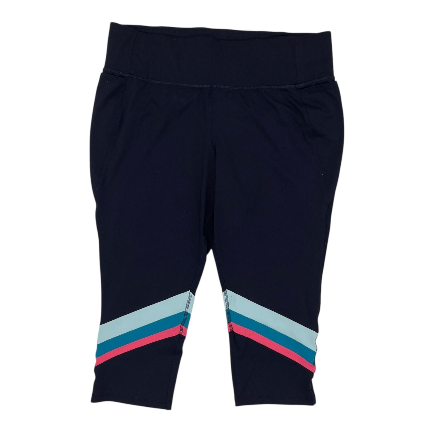 Athletic Leggings Capris By Livi Active In Navy, Size:3X