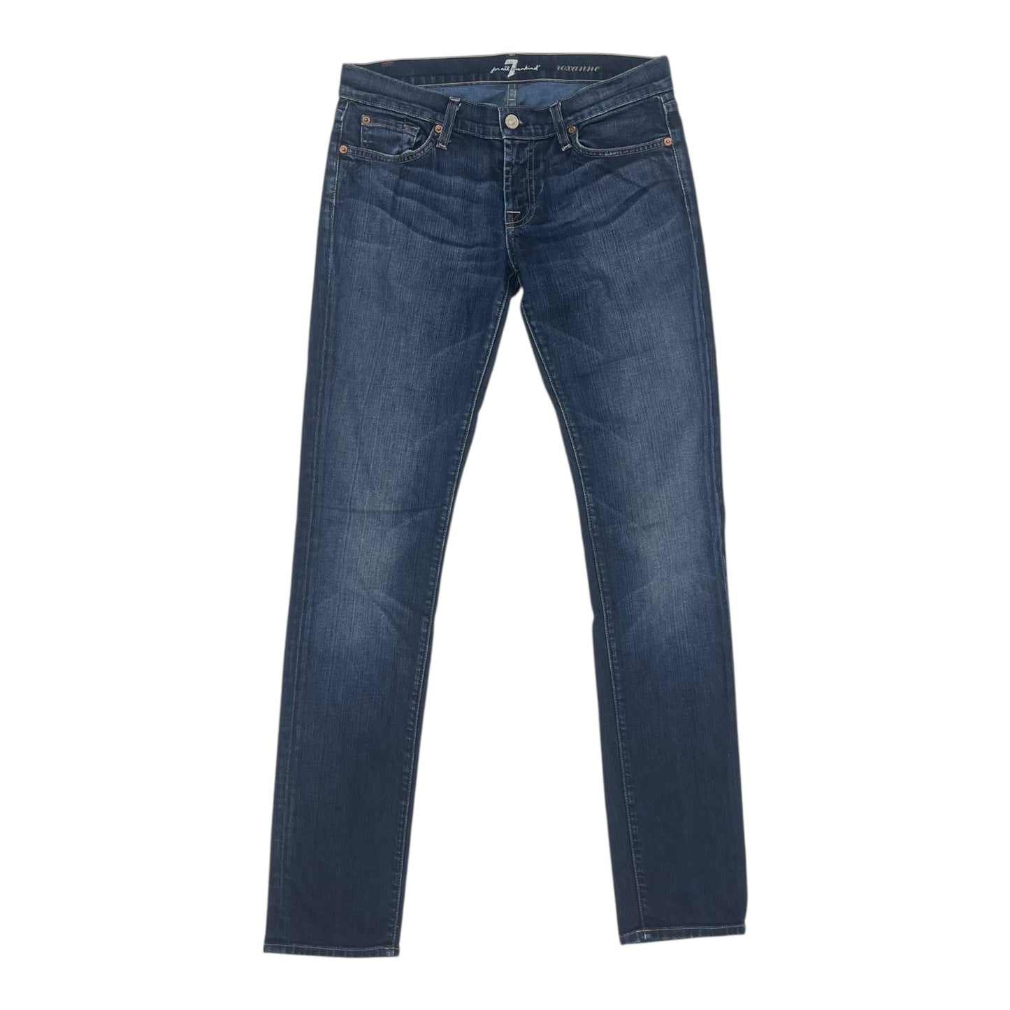 Jeans Boot Cut By 7 For All Mankind In Blue Denim, Size:8
