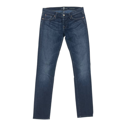 Jeans Boot Cut By 7 For All Mankind In Blue Denim, Size:8