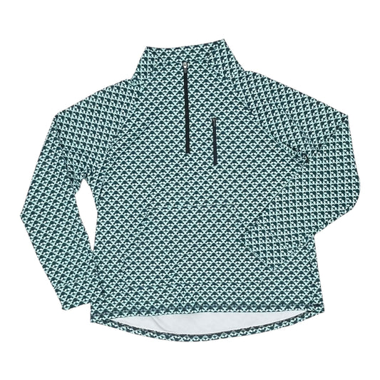 Athletic Top Ls Collar By Talbots In Teal, Size:Xl