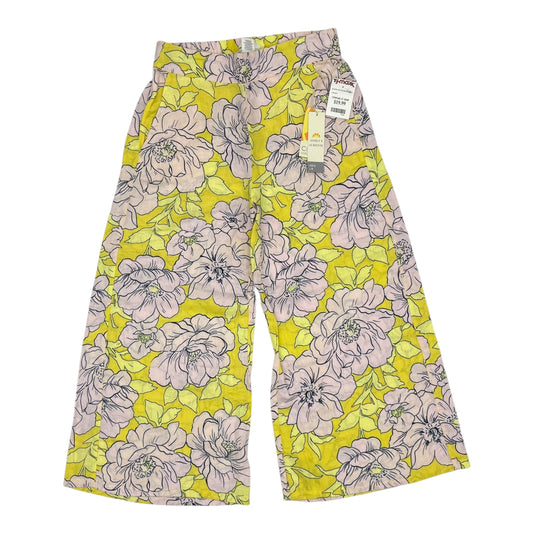 Pants Linen By C And C In Pink & Yellow, Size:S