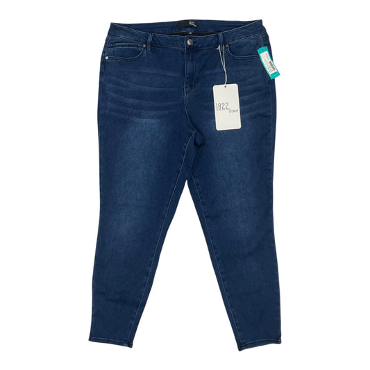 Jeans Skinny By 1822 Denim In Blue Denim, Size:18