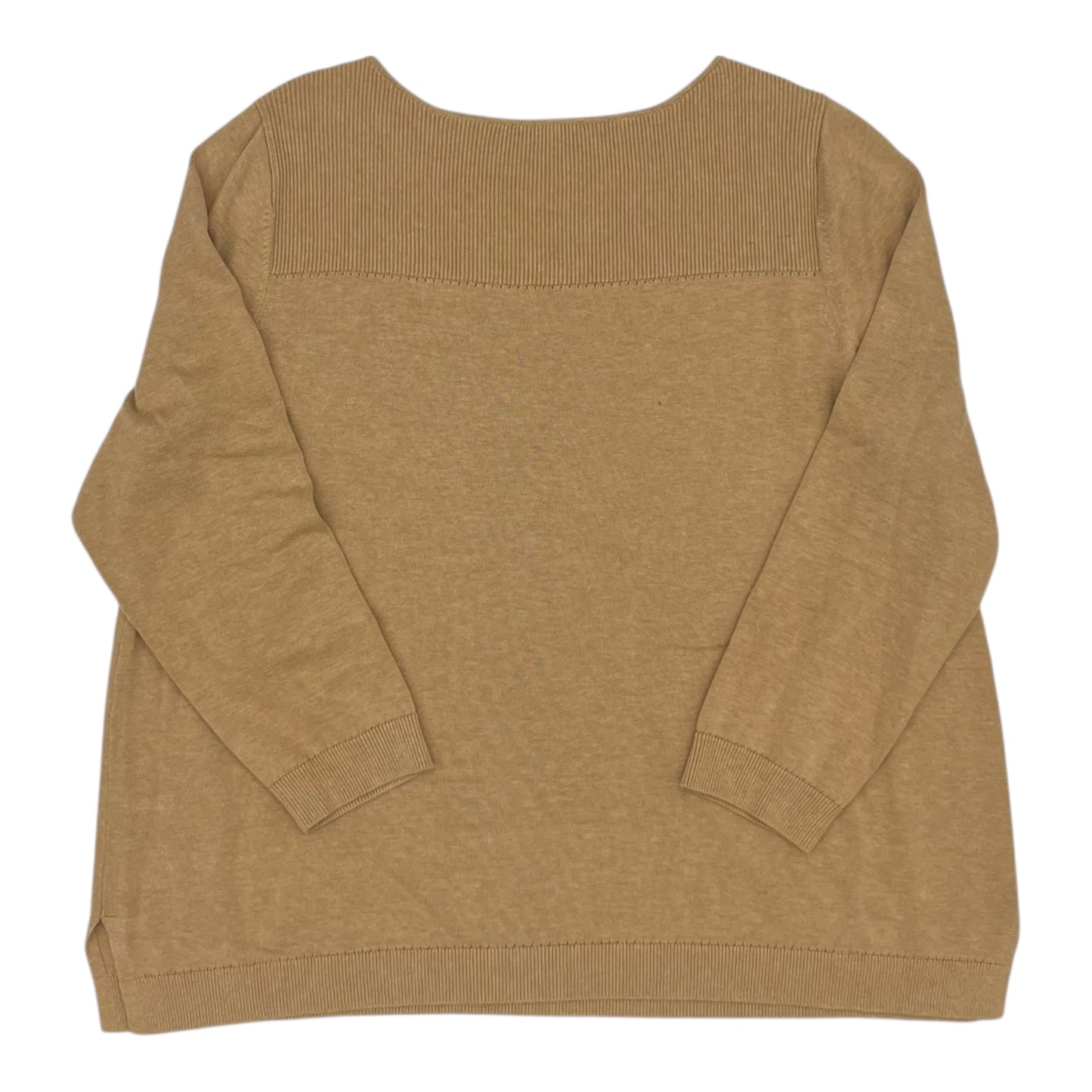 Sweater By Talbots In Tan, Size:2X