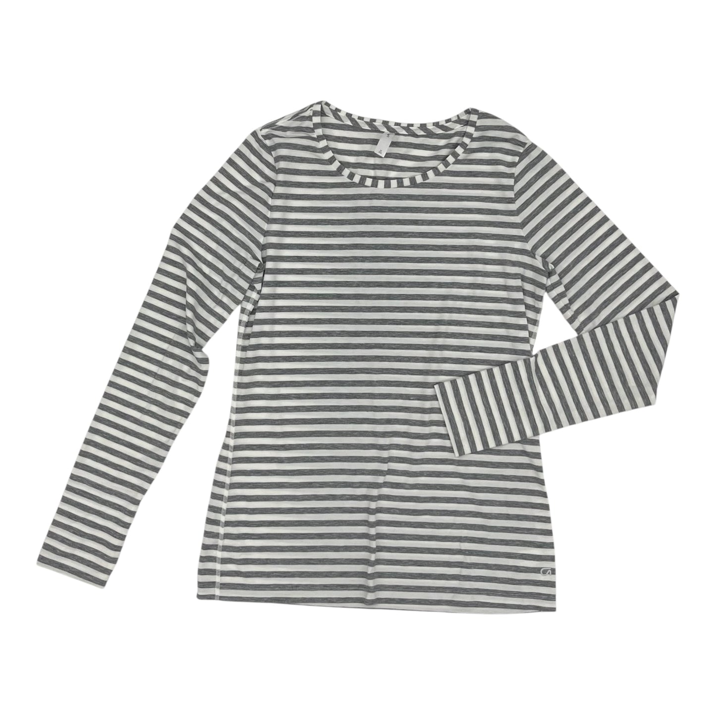 Athletic Top Ls Crewneck By Gapfit In Grey & White, Size:M