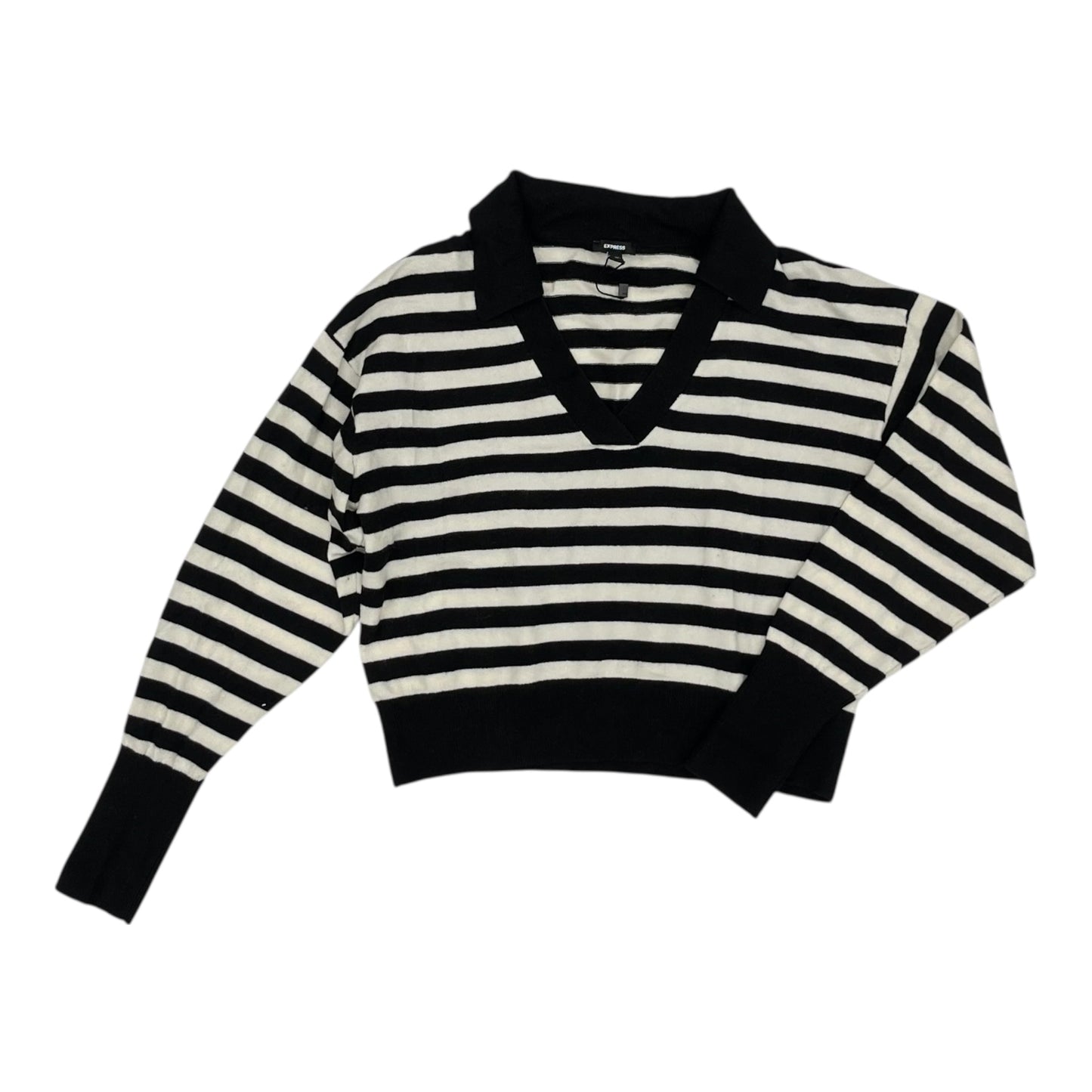 Sweater By Express In Black & Cream, Size:Xs