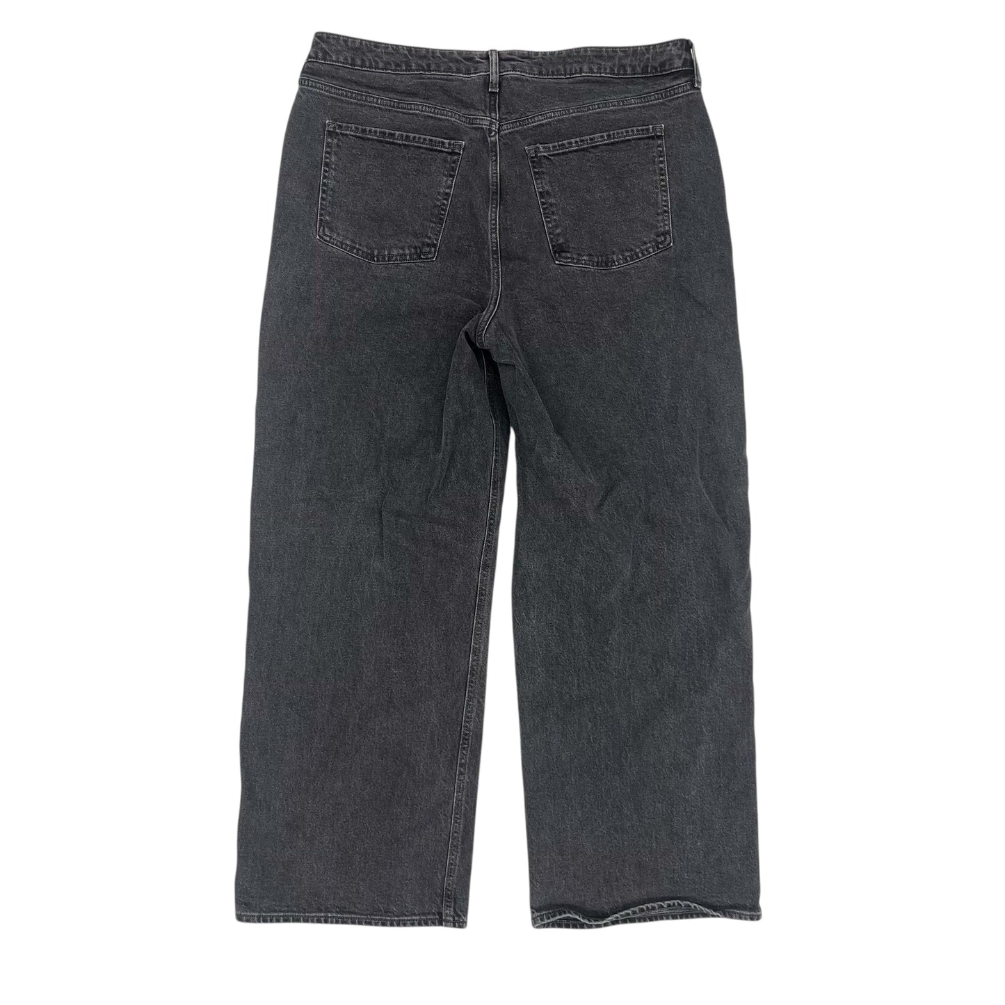 Jeans Wide Leg By Old Navy In Black Denim, Size:16