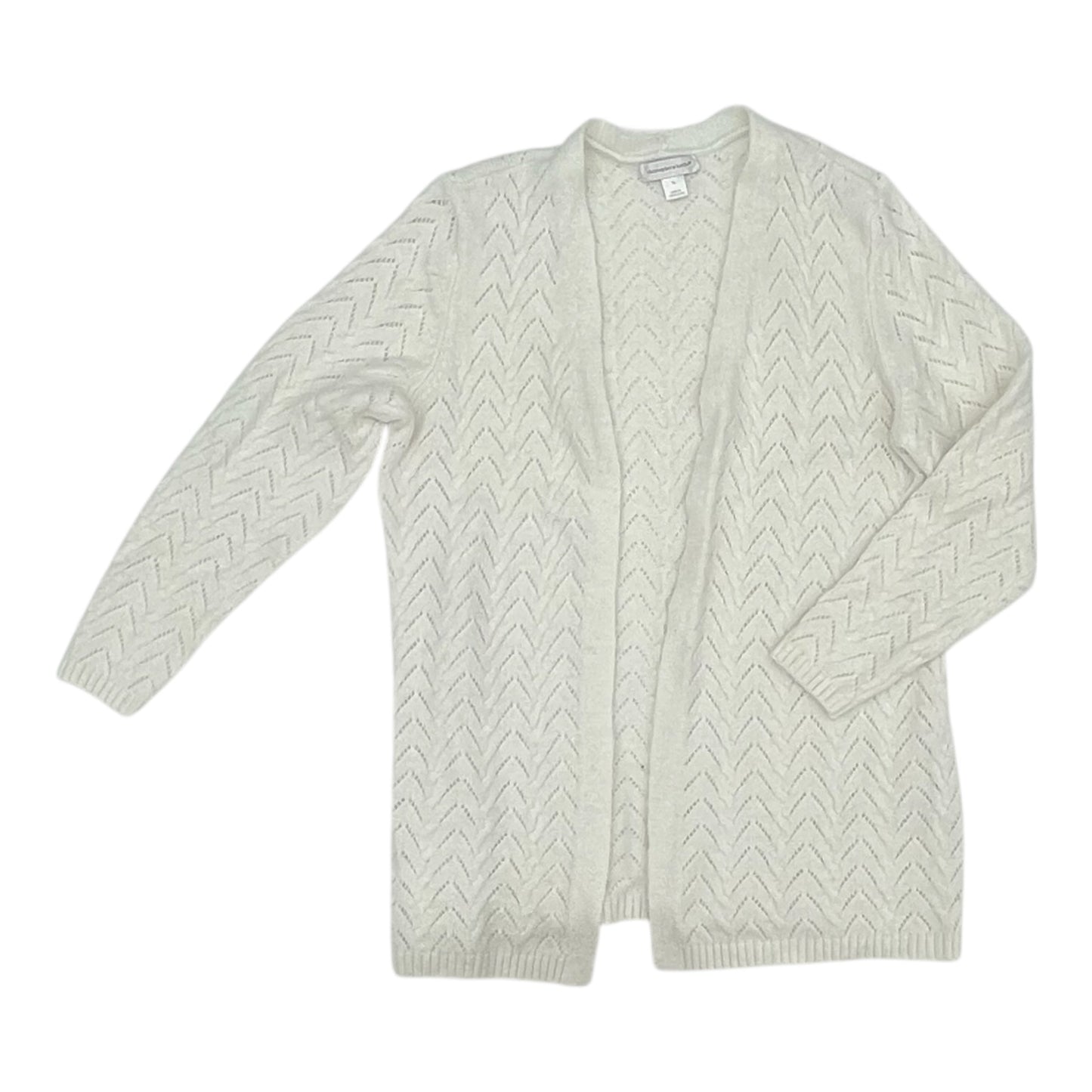 Sweater Cardigan By Christopher And Banks In Cream, Size:Xl