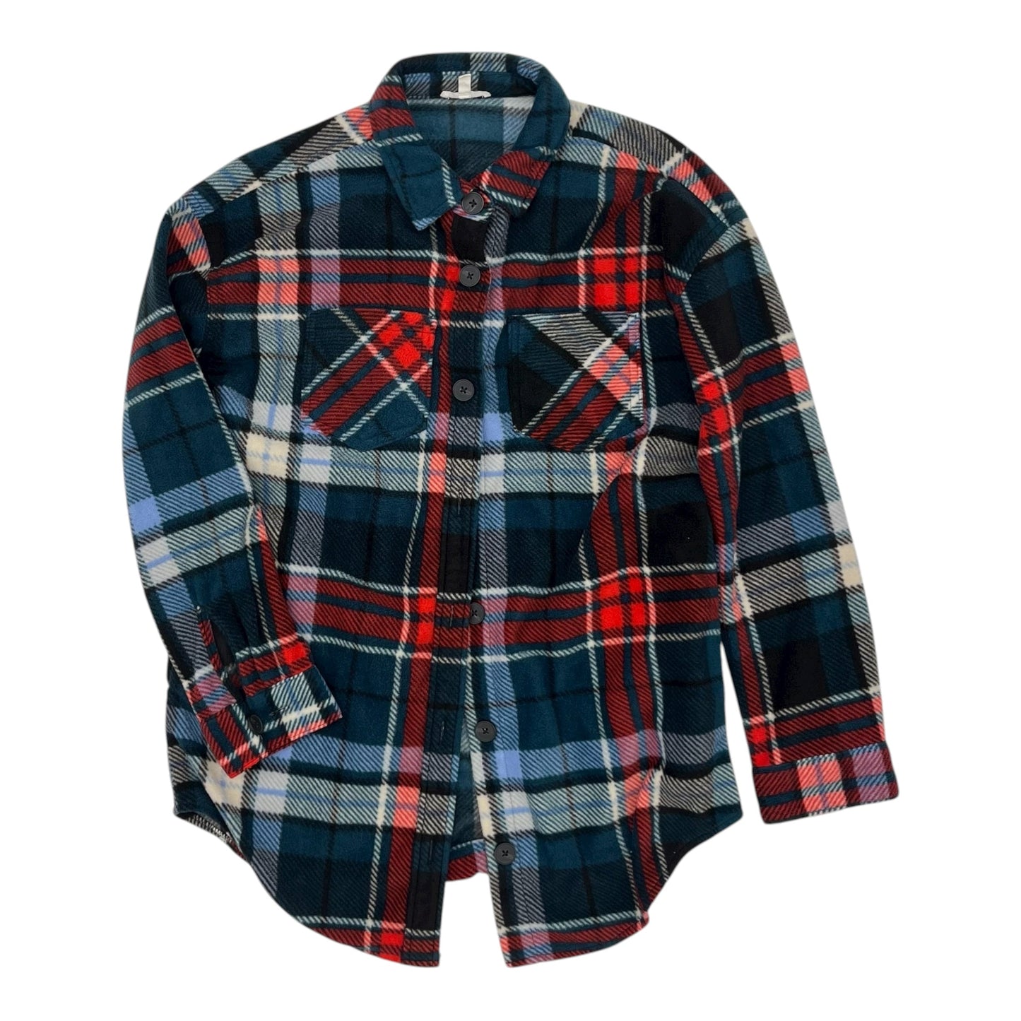 Jacket Shirt By Maurices In Blue & Red, Size:Xs