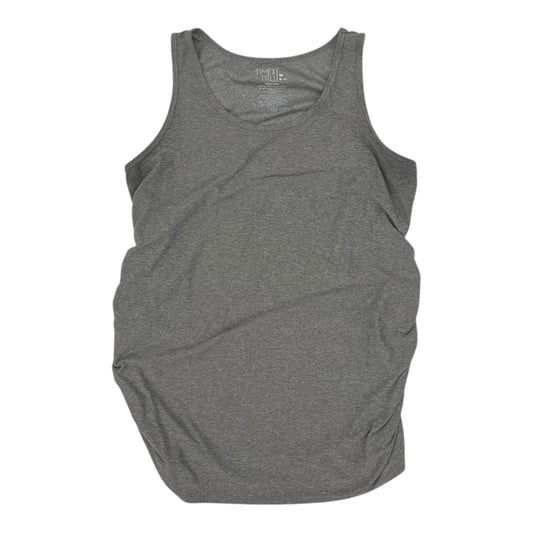 Mat Top Sleeveless By Time And Tru In Grey, Size:M